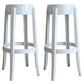 Modern Armless Stackable Counter Stool Plastic Living Room Bar Stool with Plastic Seat White 2 Piece Set Clearhalo 'Bar Furniture' 'Bar Stools' 'bar_stools' 'furn' 'furn_bar_stools' 'furniture_bar_stools' 'Kitchen & Dining Furniture' 'kitchen&dining_furn' 'kitchen' 'kitchen_furn' Furniture' 4664314