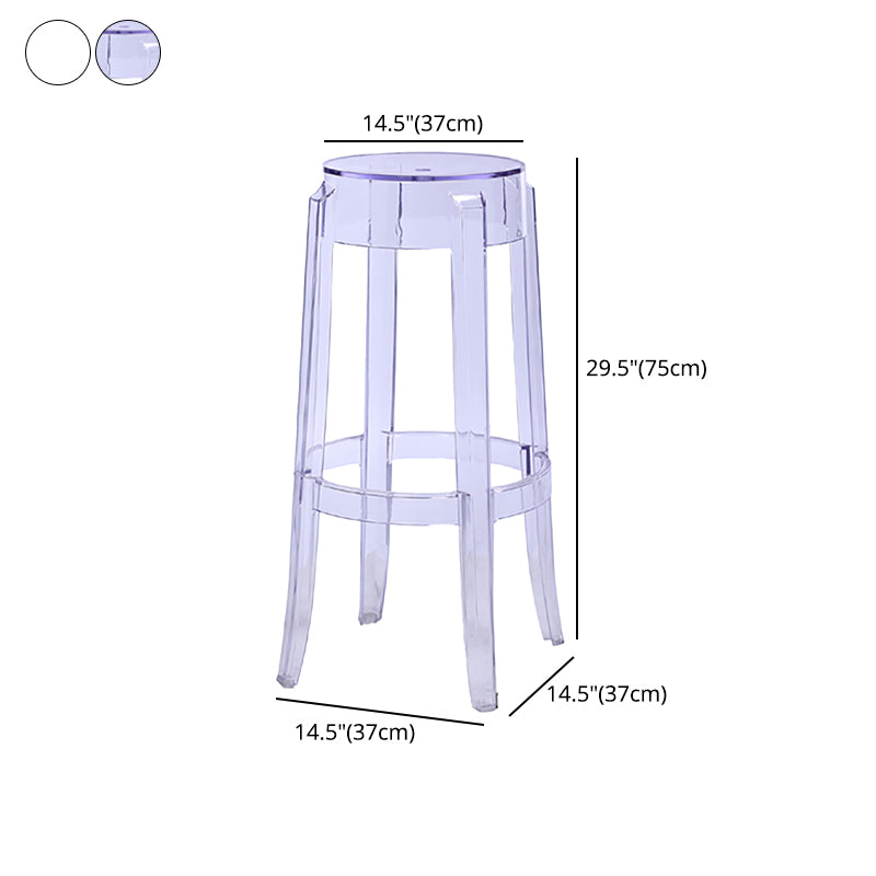 Modern Armless Stackable Counter Stool Plastic Living Room Bar Stool with Plastic Seat Clearhalo 'Bar Furniture' 'Bar Stools' 'bar_stools' 'furn' 'furn_bar_stools' 'furniture_bar_stools' 'Kitchen & Dining Furniture' 'kitchen&dining_furn' 'kitchen' 'kitchen_furn' Furniture' 4664342