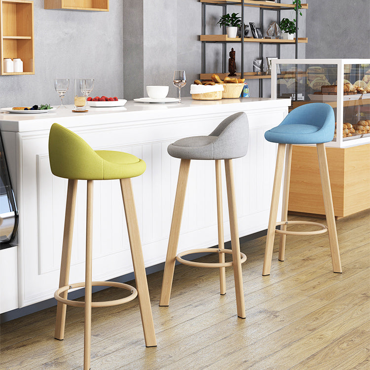 Scandinavian Style Bar-stool with Steel Legs Single Counter Stool for Kitchen Bar Clearhalo 'Bar Furniture' 'Bar Stools' 'bar_stools' 'furn' 'furn_bar_stools' 'furniture_bar_stools' 'Kitchen & Dining Furniture' 'kitchen&dining_furn' 'kitchen' 'kitchen_furn' Furniture' 4664343