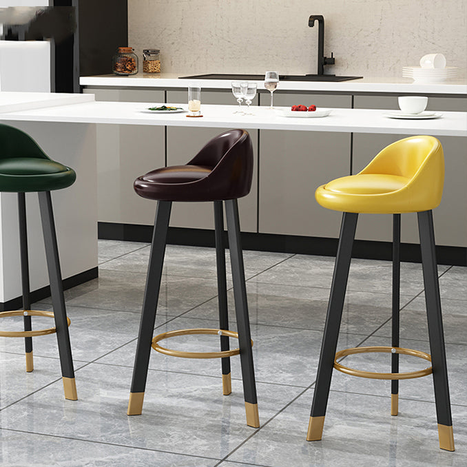 Scandinavian Style Bar-stool with Steel Legs Single Counter Stool for Kitchen Bar Clearhalo 'Bar Furniture' 'Bar Stools' 'bar_stools' 'furn' 'furn_bar_stools' 'furniture_bar_stools' 'Kitchen & Dining Furniture' 'kitchen&dining_furn' 'kitchen' 'kitchen_furn' Furniture' 4664348