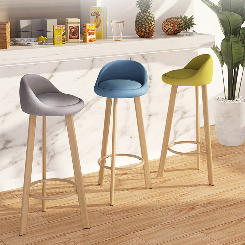 Scandinavian Style Bar-stool with Steel Legs Single Counter Stool for Kitchen Bar Clearhalo 'Bar Furniture' 'Bar Stools' 'bar_stools' 'furn' 'furn_bar_stools' 'furniture_bar_stools' 'Kitchen & Dining Furniture' 'kitchen&dining_furn' 'kitchen' 'kitchen_furn' Furniture' 4664350