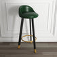 Scandinavian Style Bar-stool with Steel Legs Single Counter Stool for Kitchen Bar Blackish Green Black Clearhalo 'Bar Furniture' 'Bar Stools' 'bar_stools' 'furn' 'furn_bar_stools' 'furniture_bar_stools' 'Kitchen & Dining Furniture' 'kitchen&dining_furn' 'kitchen' 'kitchen_furn' Furniture' 4664351