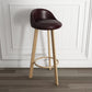 Scandinavian Style Bar-stool with Steel Legs Single Counter Stool for Kitchen Bar Brown Yellow Clearhalo 'Bar Furniture' 'Bar Stools' 'bar_stools' 'furn' 'furn_bar_stools' 'furniture_bar_stools' 'Kitchen & Dining Furniture' 'kitchen&dining_furn' 'kitchen' 'kitchen_furn' Furniture' 4664357