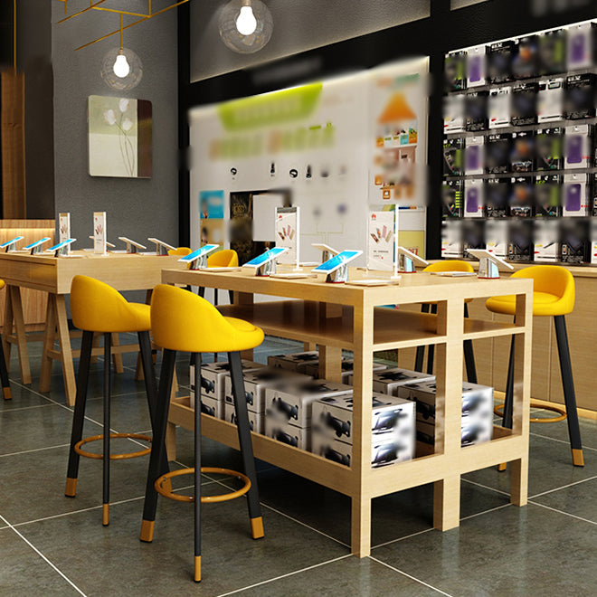 Scandinavian Style Bar-stool with Steel Legs Single Counter Stool for Kitchen Bar Clearhalo 'Bar Furniture' 'Bar Stools' 'bar_stools' 'furn' 'furn_bar_stools' 'furniture_bar_stools' 'Kitchen & Dining Furniture' 'kitchen&dining_furn' 'kitchen' 'kitchen_furn' Furniture' 4664362