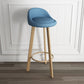 Scandinavian Style Bar-stool with Steel Legs Single Counter Stool for Kitchen Bar Lake Blue Yellow Clearhalo 'Bar Furniture' 'Bar Stools' 'bar_stools' 'furn' 'furn_bar_stools' 'furniture_bar_stools' 'Kitchen & Dining Furniture' 'kitchen&dining_furn' 'kitchen' 'kitchen_furn' Furniture' 4664365