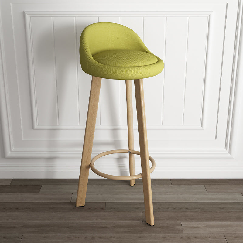 Scandinavian Style Bar-stool with Steel Legs Single Counter Stool for Kitchen Bar Light Green Yellow Clearhalo 'Bar Furniture' 'Bar Stools' 'bar_stools' 'furn' 'furn_bar_stools' 'furniture_bar_stools' 'Kitchen & Dining Furniture' 'kitchen&dining_furn' 'kitchen' 'kitchen_furn' Furniture' 4664370