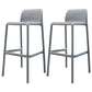 Modern Armless Backrest Counter Stool Plastic Bedroom Bar Stool with Plastic Seat Grey 2 Piece Set Clearhalo 'Bar Furniture' 'Bar Stools' 'bar_stools' 'furn' 'furn_bar_stools' 'furniture_bar_stools' 'Kitchen & Dining Furniture' 'kitchen&dining_furn' 'kitchen' 'kitchen_furn' Furniture' 4664382