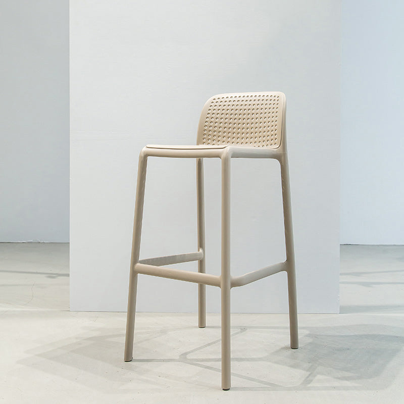 Modern Armless Backrest Counter Stool Plastic Bedroom Bar Stool with Plastic Seat Sand 1 Piece Clearhalo 'Bar Furniture' 'Bar Stools' 'bar_stools' 'furn' 'furn_bar_stools' 'furniture_bar_stools' 'Kitchen & Dining Furniture' 'kitchen&dining_furn' 'kitchen' 'kitchen_furn' Furniture' 4664399