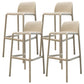Modern Armless Backrest Counter Stool Plastic Bedroom Bar Stool with Plastic Seat Sand 4 Piece Set Clearhalo 'Bar Furniture' 'Bar Stools' 'bar_stools' 'furn' 'furn_bar_stools' 'furniture_bar_stools' 'Kitchen & Dining Furniture' 'kitchen&dining_furn' 'kitchen' 'kitchen_furn' Furniture' 4664401