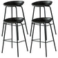 Industrial Style Bar-stool with Iron Legs Bucket Seat for Kitchen Bar Grey 4 Piece Set Clearhalo 'Bar Furniture' 'Bar Stools' 'bar_stools' 'furn' 'furn_bar_stools' 'furniture_bar_stools' 'Kitchen & Dining Furniture' 'kitchen&dining_furn' 'kitchen' 'kitchen_furn' Furniture' 4664438
