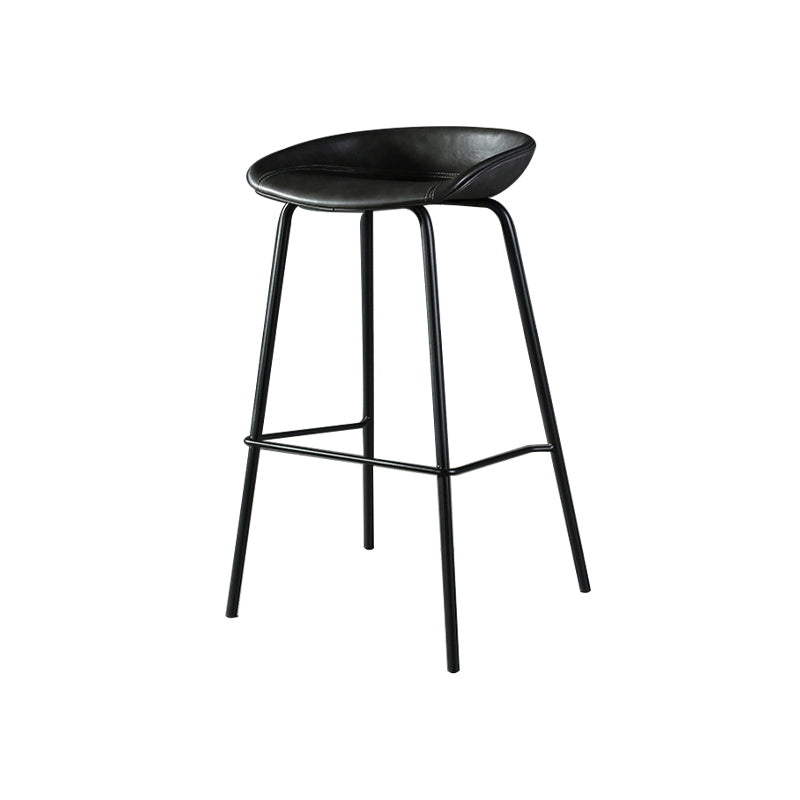 Industrial Style Bar-stool with Iron Legs Bucket Seat for Kitchen Bar Clearhalo 'Bar Furniture' 'Bar Stools' 'bar_stools' 'furn' 'furn_bar_stools' 'furniture_bar_stools' 'Kitchen & Dining Furniture' 'kitchen&dining_furn' 'kitchen' 'kitchen_furn' Furniture' 4664441
