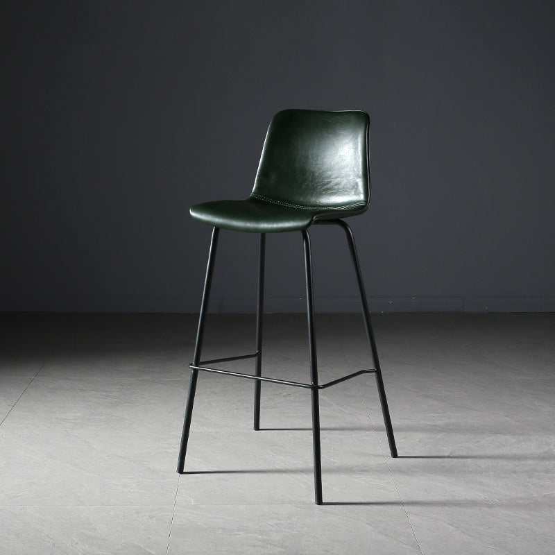 Industrial Style Bar-stool with Iron Legs Bucket Seat for Kitchen Bar Green 1 Piece Clearhalo 'Bar Furniture' 'Bar Stools' 'bar_stools' 'furn' 'furn_bar_stools' 'furniture_bar_stools' 'Kitchen & Dining Furniture' 'kitchen&dining_furn' 'kitchen' 'kitchen_furn' Furniture' 4664445