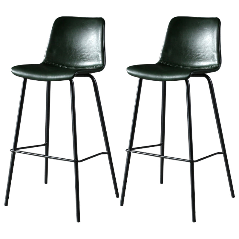 Industrial Style Bar-stool with Iron Legs Bucket Seat for Kitchen Bar Green 2 Piece Set Clearhalo 'Bar Furniture' 'Bar Stools' 'bar_stools' 'furn' 'furn_bar_stools' 'furniture_bar_stools' 'Kitchen & Dining Furniture' 'kitchen&dining_furn' 'kitchen' 'kitchen_furn' Furniture' 4664447