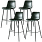 Industrial Style Bar-stool with Iron Legs Bucket Seat for Kitchen Bar Green 4 Piece Set Clearhalo 'Bar Furniture' 'Bar Stools' 'bar_stools' 'furn' 'furn_bar_stools' 'furniture_bar_stools' 'Kitchen & Dining Furniture' 'kitchen&dining_furn' 'kitchen' 'kitchen_furn' Furniture' 4664450