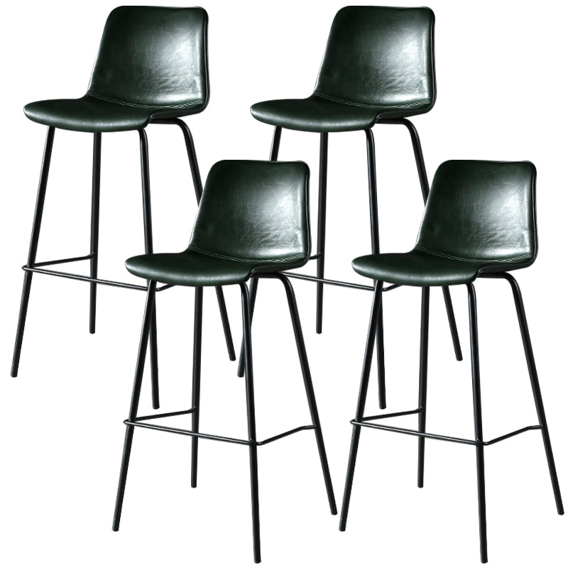 Industrial Style Bar-stool with Iron Legs Bucket Seat for Kitchen Bar Green 4 Piece Set Clearhalo 'Bar Furniture' 'Bar Stools' 'bar_stools' 'furn' 'furn_bar_stools' 'furniture_bar_stools' 'Kitchen & Dining Furniture' 'kitchen&dining_furn' 'kitchen' 'kitchen_furn' Furniture' 4664450