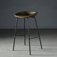 Industrial Style Bar-stool with Iron Legs Bucket Seat for Kitchen Bar Dark Khaki 1 Piece Clearhalo 'Bar Furniture' 'Bar Stools' 'bar_stools' 'furn' 'furn_bar_stools' 'furniture_bar_stools' 'Kitchen & Dining Furniture' 'kitchen&dining_furn' 'kitchen' 'kitchen_furn' Furniture' 4664458