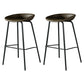 Industrial Style Bar-stool with Iron Legs Bucket Seat for Kitchen Bar Dark Khaki 2 Piece Set Clearhalo 'Bar Furniture' 'Bar Stools' 'bar_stools' 'furn' 'furn_bar_stools' 'furniture_bar_stools' 'Kitchen & Dining Furniture' 'kitchen&dining_furn' 'kitchen' 'kitchen_furn' Furniture' 4664459