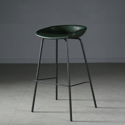 Industrial Style Bar-stool with Iron Legs Bucket Seat for Kitchen Bar Blackish Green 1 Piece Clearhalo 'Bar Furniture' 'Bar Stools' 'bar_stools' 'furn' 'furn_bar_stools' 'furniture_bar_stools' 'Kitchen & Dining Furniture' 'kitchen&dining_furn' 'kitchen' 'kitchen_furn' Furniture' 4664461