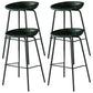 Industrial Style Bar-stool with Iron Legs Bucket Seat for Kitchen Bar Blackish Green 4 Piece Set Clearhalo 'Bar Furniture' 'Bar Stools' 'bar_stools' 'furn' 'furn_bar_stools' 'furniture_bar_stools' 'Kitchen & Dining Furniture' 'kitchen&dining_furn' 'kitchen' 'kitchen_furn' Furniture' 4664463