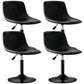 Modern Rotatable Backrest Counter Stool Steel Study Bar Stool with Leather Cushion Matte Black 4 Piece Set Clearhalo 'Bar Furniture' 'Bar Stools' 'bar_stools' 'furn' 'furn_bar_stools' 'furniture_bar_stools' 'Kitchen & Dining Furniture' 'kitchen&dining_furn' 'kitchen' 'kitchen_furn' Furniture' 4664483