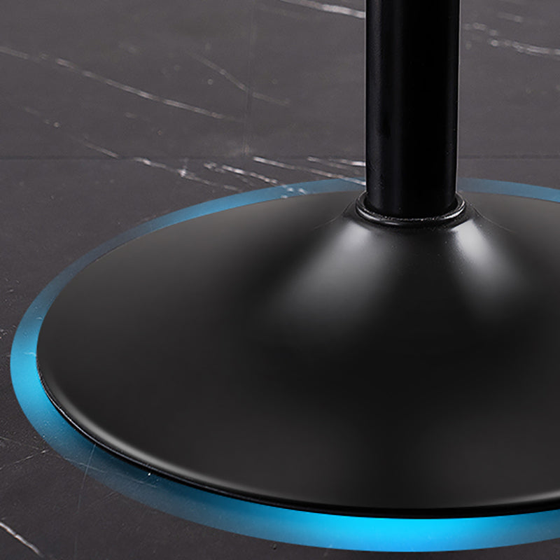 Modern Rotatable Backrest Counter Stool Steel Study Bar Stool with Leather Cushion Clearhalo 'Bar Furniture' 'Bar Stools' 'bar_stools' 'furn' 'furn_bar_stools' 'furniture_bar_stools' 'Kitchen & Dining Furniture' 'kitchen&dining_furn' 'kitchen' 'kitchen_furn' Furniture' 4664486