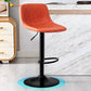 Modern Rotatable Backrest Counter Stool Steel Study Bar Stool with Leather Cushion Orange 1 Piece Clearhalo 'Bar Furniture' 'Bar Stools' 'bar_stools' 'furn' 'furn_bar_stools' 'furniture_bar_stools' 'Kitchen & Dining Furniture' 'kitchen&dining_furn' 'kitchen' 'kitchen_furn' Furniture' 4664505