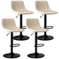 Modern Rotatable Backrest Counter Stool Steel Study Bar Stool with Leather Cushion White 4 Piece Set Clearhalo 'Bar Furniture' 'Bar Stools' 'bar_stools' 'furn' 'furn_bar_stools' 'furniture_bar_stools' 'Kitchen & Dining Furniture' 'kitchen&dining_furn' 'kitchen' 'kitchen_furn' Furniture' 4664516