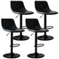 Modern Rotatable Backrest Counter Stool Steel Study Bar Stool with Leather Cushion Black 4 Piece Set Clearhalo 'Bar Furniture' 'Bar Stools' 'bar_stools' 'furn' 'furn_bar_stools' 'furniture_bar_stools' 'Kitchen & Dining Furniture' 'kitchen&dining_furn' 'kitchen' 'kitchen_furn' Furniture' 4664525