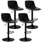 Modern Rotatable Backrest Counter Stool Steel Study Bar Stool with Leather Cushion Gloss Black 4 Piece Set Clearhalo 'Bar Furniture' 'Bar Stools' 'bar_stools' 'furn' 'furn_bar_stools' 'furniture_bar_stools' 'Kitchen & Dining Furniture' 'kitchen&dining_furn' 'kitchen' 'kitchen_furn' Furniture' 4664528