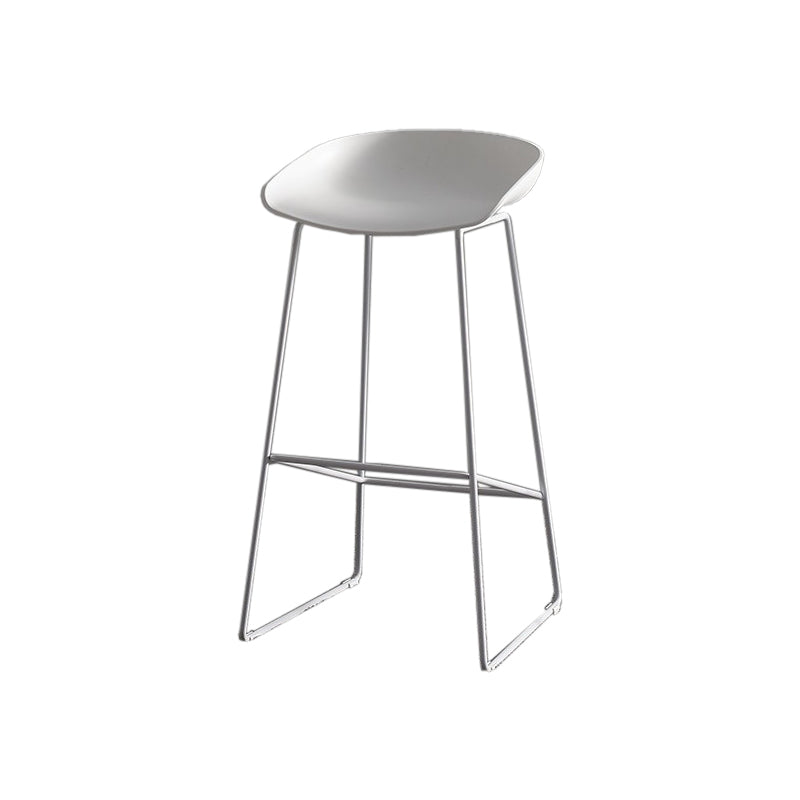 Modern Style Bar-stool Iron Sled Legs PP Bucket Seat for Kitchen Bar White 1 Piece Clearhalo 'Bar Furniture' 'Bar Stools' 'bar_stools' 'furn' 'furn_bar_stools' 'furniture_bar_stools' 'Kitchen & Dining Furniture' 'kitchen&dining_furn' 'kitchen' 'kitchen_furn' Furniture' 4664562