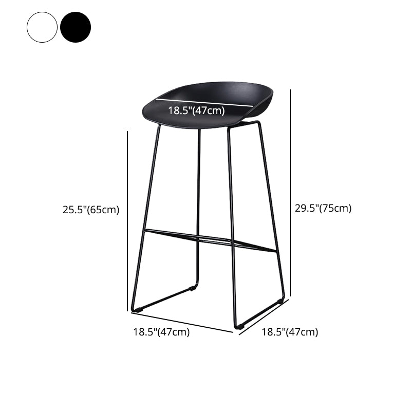 Modern Style Bar-stool Iron Sled Legs PP Bucket Seat for Kitchen Bar Clearhalo 'Bar Furniture' 'Bar Stools' 'bar_stools' 'furn' 'furn_bar_stools' 'furniture_bar_stools' 'Kitchen & Dining Furniture' 'kitchen&dining_furn' 'kitchen' 'kitchen_furn' Furniture' 4664577
