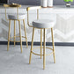 Glam Style Bar-stool with Footrest Metal Legs Low Back for Kitchen Bar Clearhalo 'Bar Furniture' 'Bar Stools' 'bar_stools' 'furn' 'furn_bar_stools' 'furniture_bar_stools' 'Kitchen & Dining Furniture' 'kitchen&dining_furn' 'kitchen' 'kitchen_furn' Furniture' 4664579