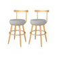 Glam Style Bar-stool with Footrest Metal Legs Low Back for Kitchen Bar 2 Piece Set Short Stool(18"H) Clearhalo 'Bar Furniture' 'Bar Stools' 'bar_stools' 'furn' 'furn_bar_stools' 'furniture_bar_stools' 'Kitchen & Dining Furniture' 'kitchen&dining_furn' 'kitchen' 'kitchen_furn' Furniture' 4664581