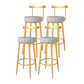 Glam Style Bar-stool with Footrest Metal Legs Low Back for Kitchen Bar 4 Piece Set Bar Stool(30"H) Clearhalo 'Bar Furniture' 'Bar Stools' 'bar_stools' 'furn' 'furn_bar_stools' 'furniture_bar_stools' 'Kitchen & Dining Furniture' 'kitchen&dining_furn' 'kitchen' 'kitchen_furn' Furniture' 4664589