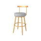 Glam Style Bar-stool with Footrest Metal Legs Low Back for Kitchen Bar 1 Piece Counter Stool(26"H) Clearhalo 'Bar Furniture' 'Bar Stools' 'bar_stools' 'furn' 'furn_bar_stools' 'furniture_bar_stools' 'Kitchen & Dining Furniture' 'kitchen&dining_furn' 'kitchen' 'kitchen_furn' Furniture' 4664591