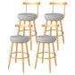 Glam Style Bar-stool with Footrest Metal Legs Low Back for Kitchen Bar 4 Piece Set Counter Stool(26"H) Clearhalo 'Bar Furniture' 'Bar Stools' 'bar_stools' 'furn' 'furn_bar_stools' 'furniture_bar_stools' 'Kitchen & Dining Furniture' 'kitchen&dining_furn' 'kitchen' 'kitchen_furn' Furniture' 4664595
