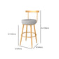 Glam Style Bar-stool with Footrest Metal Legs Low Back for Kitchen Bar Clearhalo 'Bar Furniture' 'Bar Stools' 'bar_stools' 'furn' 'furn_bar_stools' 'furniture_bar_stools' 'Kitchen & Dining Furniture' 'kitchen&dining_furn' 'kitchen' 'kitchen_furn' Furniture' 4664601