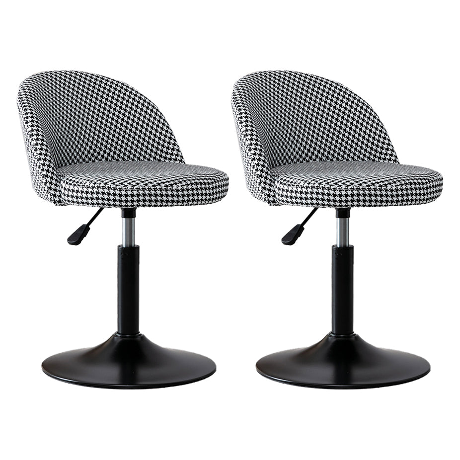 Modern Style Bar-stool with Adjustable Height Footrest Metal Leg for Counter Bar Black White 2 Piece Set Short Stool(22"H) Clearhalo 'Bar Furniture' 'Bar Stools' 'bar_stools' 'furn' 'furn_bar_stools' 'furniture_bar_stools' 'Kitchen & Dining Furniture' 'kitchen&dining_furn' 'kitchen' 'kitchen_furn' Furniture' 4664606