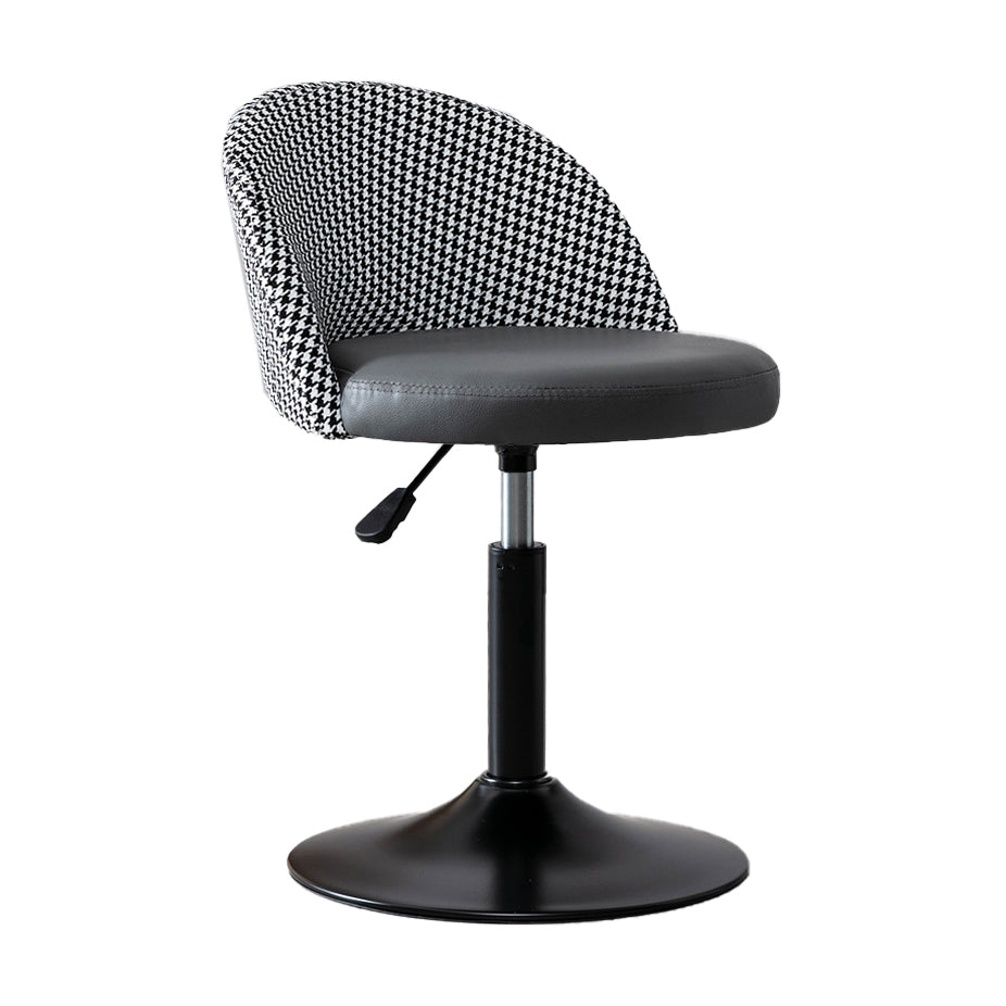 Modern Style Bar-stool with Adjustable Height Footrest Metal Leg for Counter Bar Grey 1 Piece Short Stool(22"H) Clearhalo 'Bar Furniture' 'Bar Stools' 'bar_stools' 'furn' 'furn_bar_stools' 'furniture_bar_stools' 'Kitchen & Dining Furniture' 'kitchen&dining_furn' 'kitchen' 'kitchen_furn' Furniture' 4664610