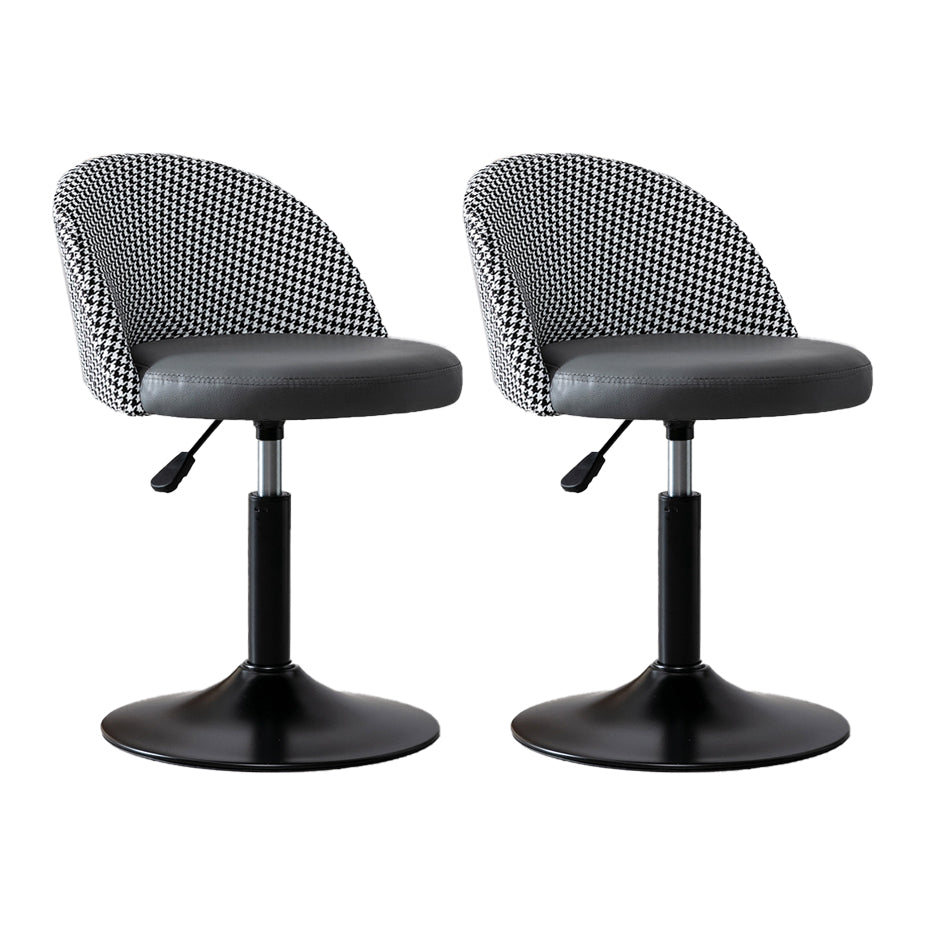 Modern Style Bar-stool with Adjustable Height Footrest Metal Leg for Counter Bar Grey 2 Piece Set Short Stool(22"H) Clearhalo 'Bar Furniture' 'Bar Stools' 'bar_stools' 'furn' 'furn_bar_stools' 'furniture_bar_stools' 'Kitchen & Dining Furniture' 'kitchen&dining_furn' 'kitchen' 'kitchen_furn' Furniture' 4664611