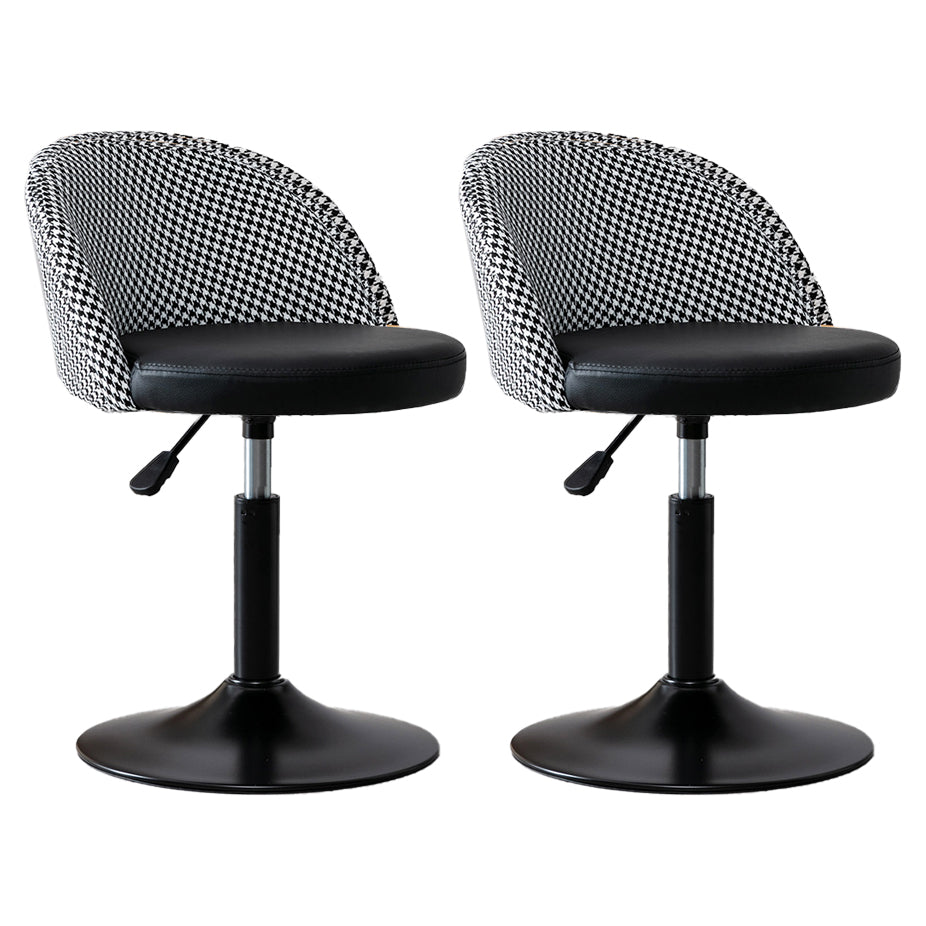 Modern Style Bar-stool with Adjustable Height Footrest Metal Leg for Counter Bar Black 2 Piece Set Short Stool(22"H) Clearhalo 'Bar Furniture' 'Bar Stools' 'bar_stools' 'furn' 'furn_bar_stools' 'furniture_bar_stools' 'Kitchen & Dining Furniture' 'kitchen&dining_furn' 'kitchen' 'kitchen_furn' Furniture' 4664627