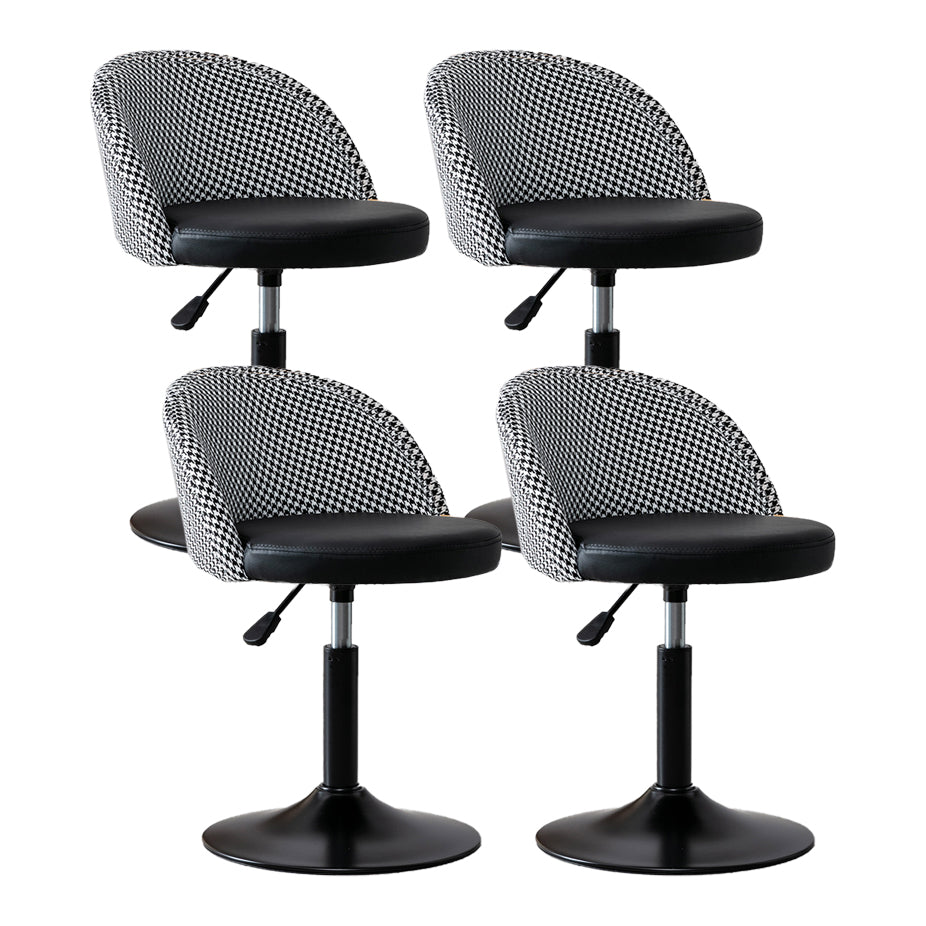 Modern Style Bar-stool with Adjustable Height Footrest Metal Leg for Counter Bar Black 4 Piece Set Short Stool(22"H) Clearhalo 'Bar Furniture' 'Bar Stools' 'bar_stools' 'furn' 'furn_bar_stools' 'furniture_bar_stools' 'Kitchen & Dining Furniture' 'kitchen&dining_furn' 'kitchen' 'kitchen_furn' Furniture' 4664628