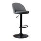 Modern Style Bar-stool with Adjustable Height Footrest Metal Leg for Counter Bar Grey 1 Piece Bar Stool(31"H) Clearhalo 'Bar Furniture' 'Bar Stools' 'bar_stools' 'furn' 'furn_bar_stools' 'furniture_bar_stools' 'Kitchen & Dining Furniture' 'kitchen&dining_furn' 'kitchen' 'kitchen_furn' Furniture' 4664629