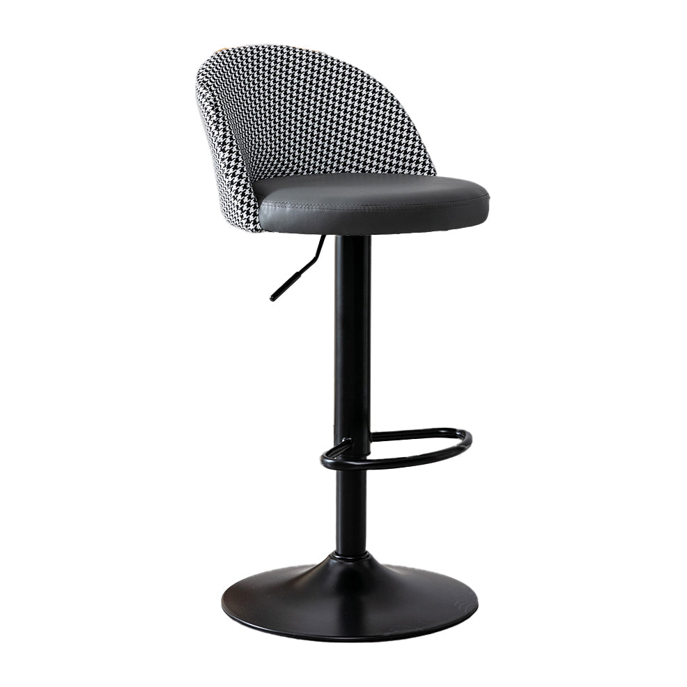 Modern Style Bar-stool with Adjustable Height Footrest Metal Leg for Counter Bar Grey 1 Piece Bar Stool(31"H) Clearhalo 'Bar Furniture' 'Bar Stools' 'bar_stools' 'furn' 'furn_bar_stools' 'furniture_bar_stools' 'Kitchen & Dining Furniture' 'kitchen&dining_furn' 'kitchen' 'kitchen_furn' Furniture' 4664629