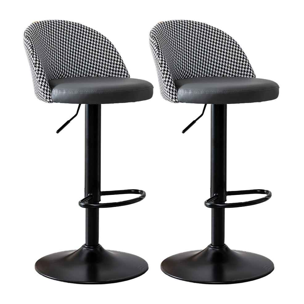 Modern Style Bar-stool with Adjustable Height Footrest Metal Leg for Counter Bar Grey 2 Piece Set Bar Stool(31"H) Clearhalo 'Bar Furniture' 'Bar Stools' 'bar_stools' 'furn' 'furn_bar_stools' 'furniture_bar_stools' 'Kitchen & Dining Furniture' 'kitchen&dining_furn' 'kitchen' 'kitchen_furn' Furniture' 4664630
