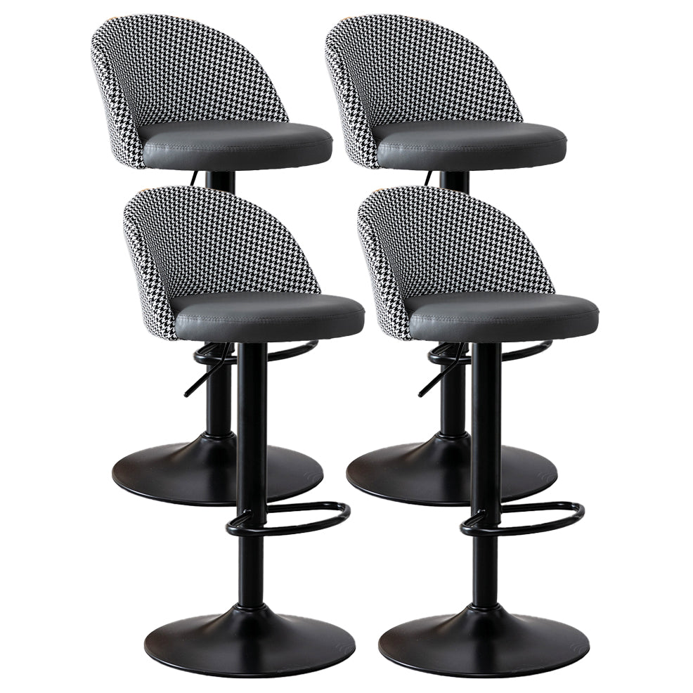 Modern Style Bar-stool with Adjustable Height Footrest Metal Leg for Counter Bar Grey 4 Piece Set Bar Stool(31"H) Clearhalo 'Bar Furniture' 'Bar Stools' 'bar_stools' 'furn' 'furn_bar_stools' 'furniture_bar_stools' 'Kitchen & Dining Furniture' 'kitchen&dining_furn' 'kitchen' 'kitchen_furn' Furniture' 4664631