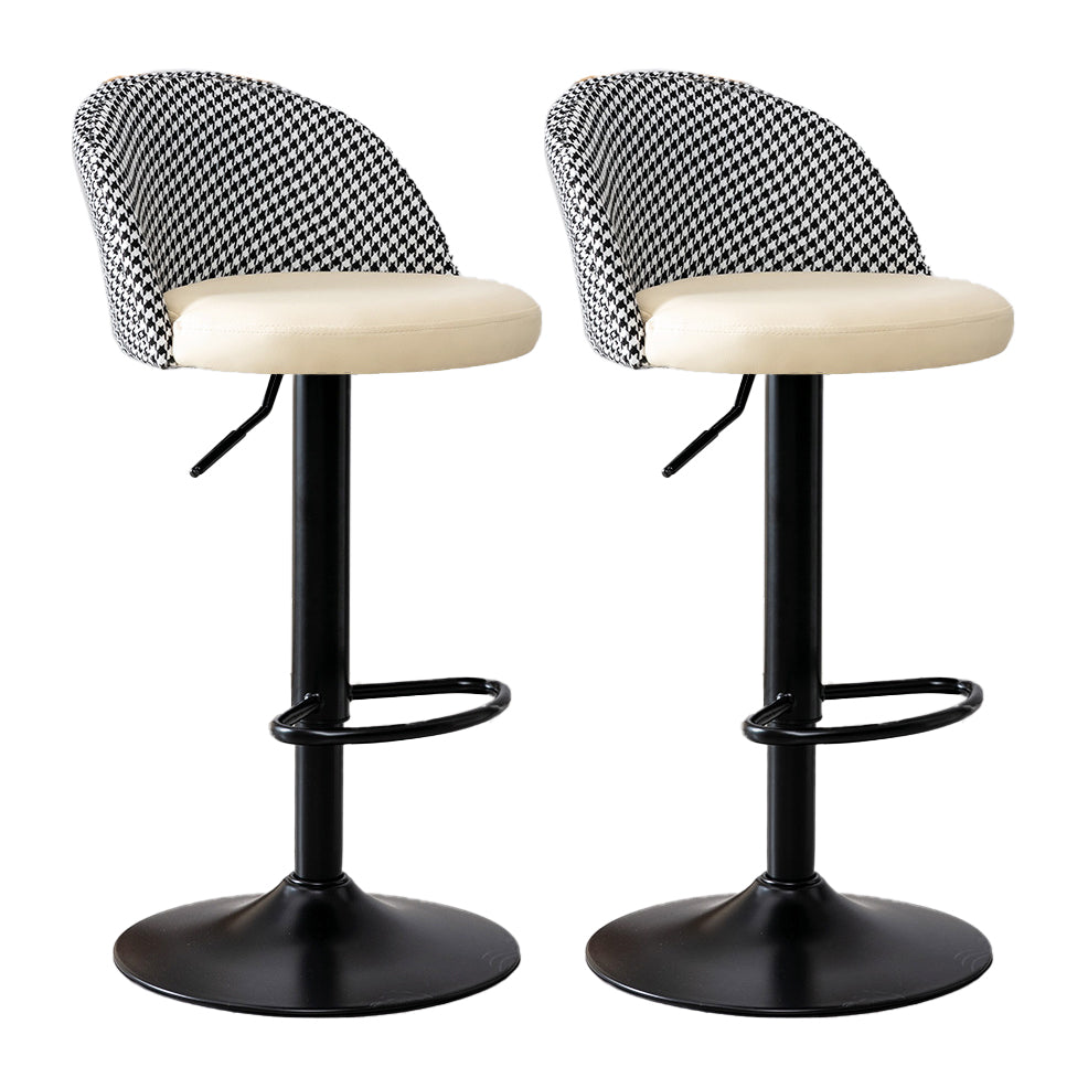 Modern Style Bar-stool with Adjustable Height Footrest Metal Leg for Counter Bar White 2 Piece Set Bar Stool(31"H) Clearhalo 'Bar Furniture' 'Bar Stools' 'bar_stools' 'furn' 'furn_bar_stools' 'furniture_bar_stools' 'Kitchen & Dining Furniture' 'kitchen&dining_furn' 'kitchen' 'kitchen_furn' Furniture' 4664633