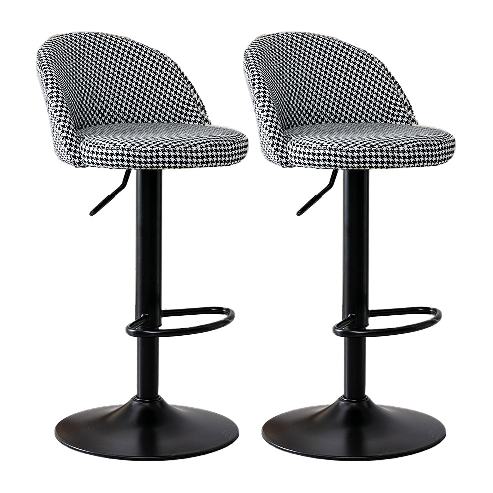 Modern Style Bar-stool with Adjustable Height Footrest Metal Leg for Counter Bar Black White 2 Piece Set Bar Stool(31"H) Clearhalo 'Bar Furniture' 'Bar Stools' 'bar_stools' 'furn' 'furn_bar_stools' 'furniture_bar_stools' 'Kitchen & Dining Furniture' 'kitchen&dining_furn' 'kitchen' 'kitchen_furn' Furniture' 4664636
