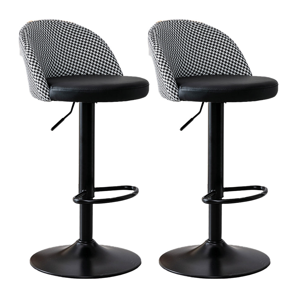 Modern Style Bar-stool with Adjustable Height Footrest Metal Leg for Counter Bar Black 2 Piece Set Bar Stool(31"H) Clearhalo 'Bar Furniture' 'Bar Stools' 'bar_stools' 'furn' 'furn_bar_stools' 'furniture_bar_stools' 'Kitchen & Dining Furniture' 'kitchen&dining_furn' 'kitchen' 'kitchen_furn' Furniture' 4664642