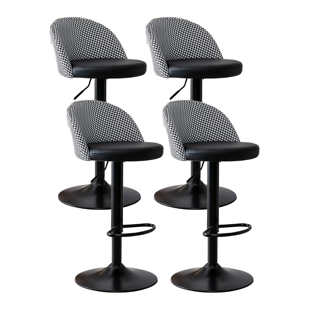 Modern Style Bar-stool with Adjustable Height Footrest Metal Leg for Counter Bar Black 4 Piece Set Bar Stool(31"H) Clearhalo 'Bar Furniture' 'Bar Stools' 'bar_stools' 'furn' 'furn_bar_stools' 'furniture_bar_stools' 'Kitchen & Dining Furniture' 'kitchen&dining_furn' 'kitchen' 'kitchen_furn' Furniture' 4664643